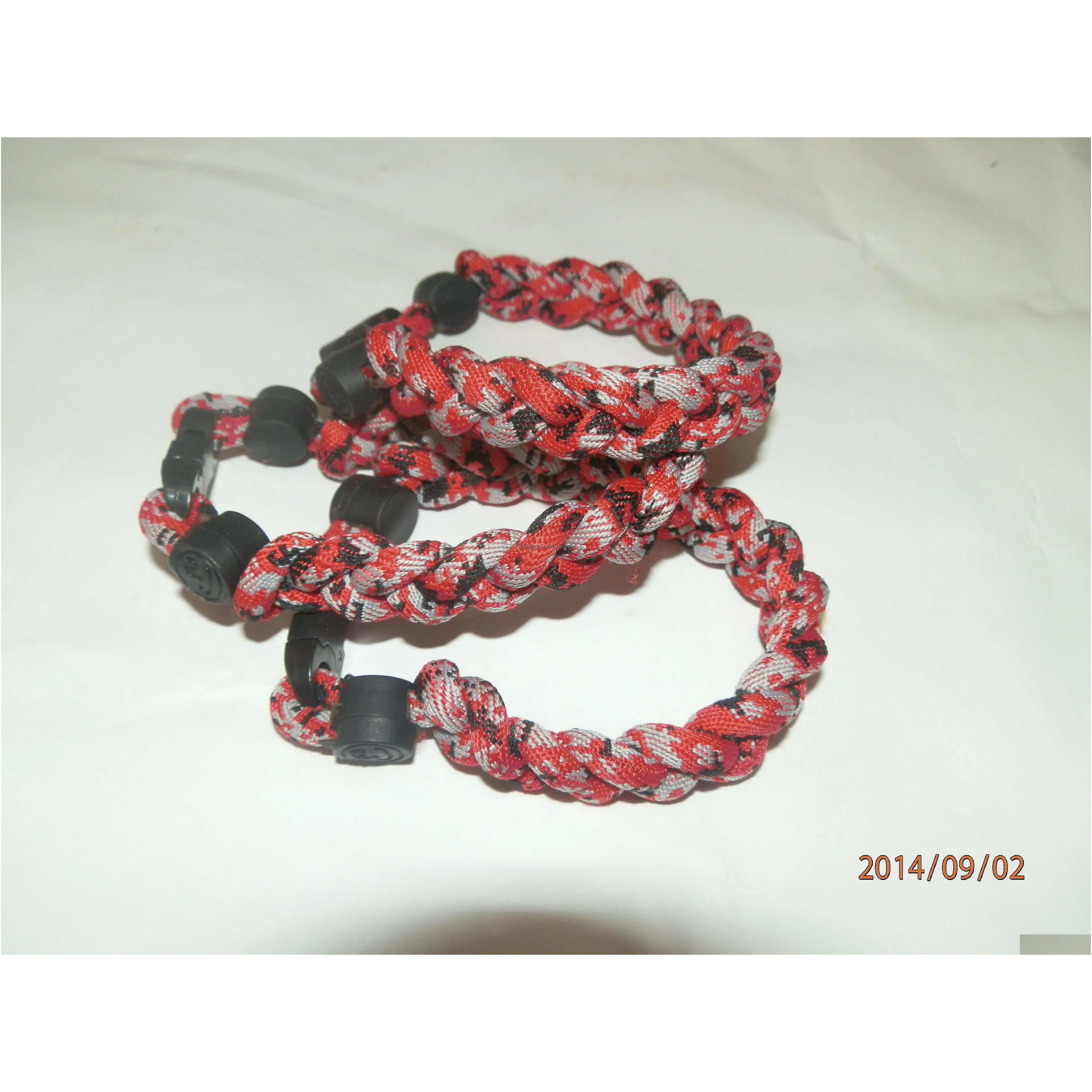  100pcs sports 3 rope bracelet chinese bracelet baseball rope bracelet