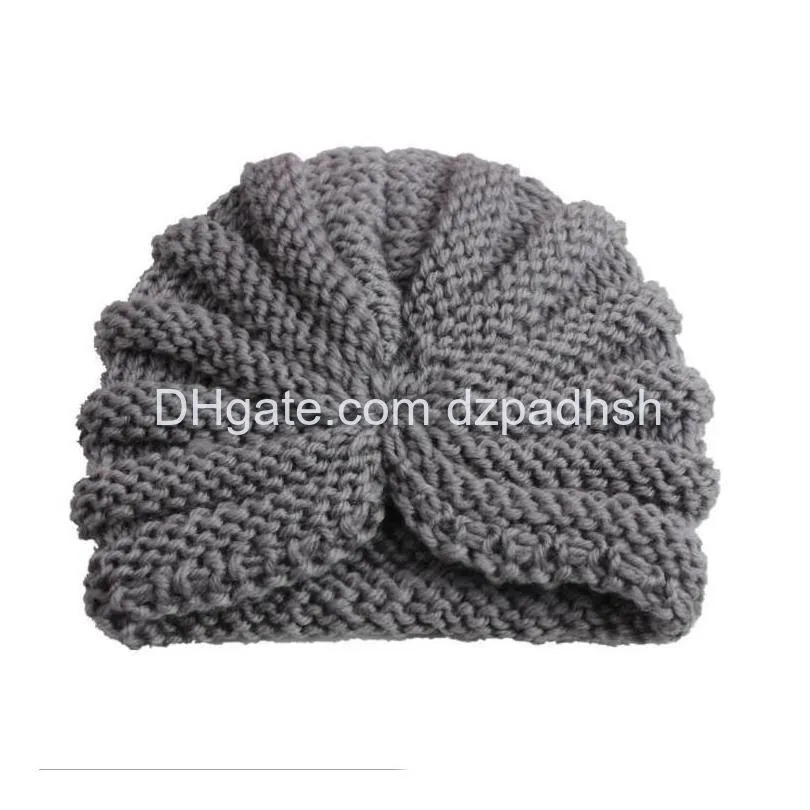 Hair Accessories Ins Baby Girls Boy Wool Hollowed Caps Kids Knitting Cloghet Hat Infant Toddler Boutique Indian Turban Spring Autumn Dhjnn