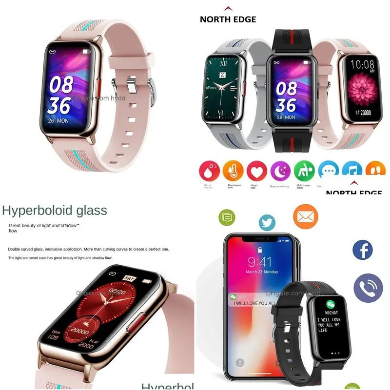 outdoor gadgets smart watch square round corner hyperboloid watch heart rate blood pressure oxygen-rich sport mens and womens