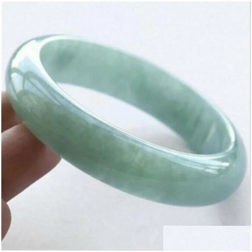 Bangle Bangle Beautif Light Green Jade Chinese Hand Carved Bracelet Jewelry Gift Drop Delivery Jewelry Bracelets Dhsun