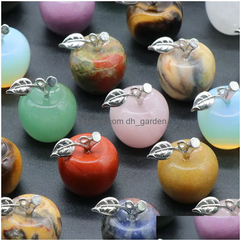 christmas natural stone mini  pendant necklace cabochon crystal beads necklaces jewelry for girl women