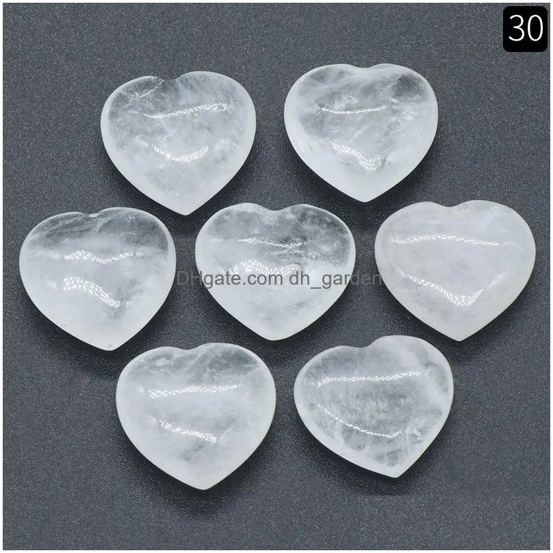 20mm hand carved heart mascot crystal natural raw stone for necklace making pendants carving gemstone star healing mineral decoration