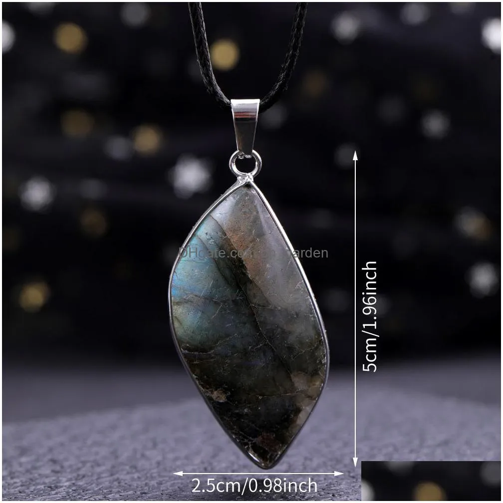 natural irregular eye crystal stone labradorite moonstone sunstone pendant divination spiritual meditation charms jewelry