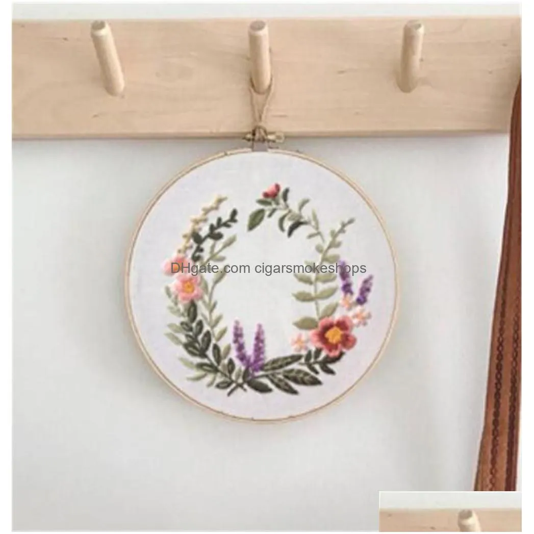 2021 new arts kill time circle embroidery kit needlework embroidery cross stitch kits embroidery for beginner diy art sewing craft