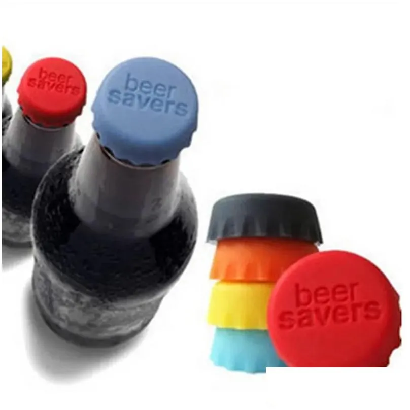 Drinkware Lid 6Pcs Sile Bottle Cap Tops Wine Beer Caps Saver Lids Silica Gel Reusable Stopper Er Drop Delivery Home Garden Kitchen D Dhnwe