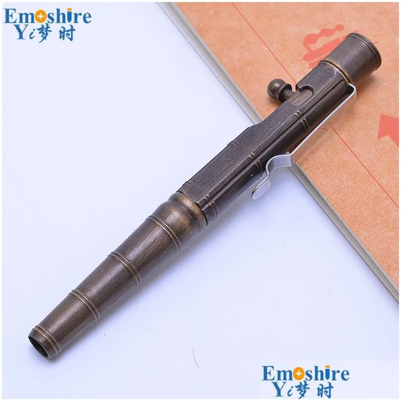 wholesale Ball Pen Metal Ball Pen Ballpoint Pressed Rod Ballpoint Copper Gun Bolt Stationery for School Gifts P515