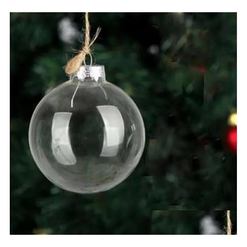 Christmas Decorations Bauble Xmas Decoration 80Mm Clear Glass Wedding Balls Christmas Ornaments Dhf362250830 Drop Delivery Home Garden Otatv