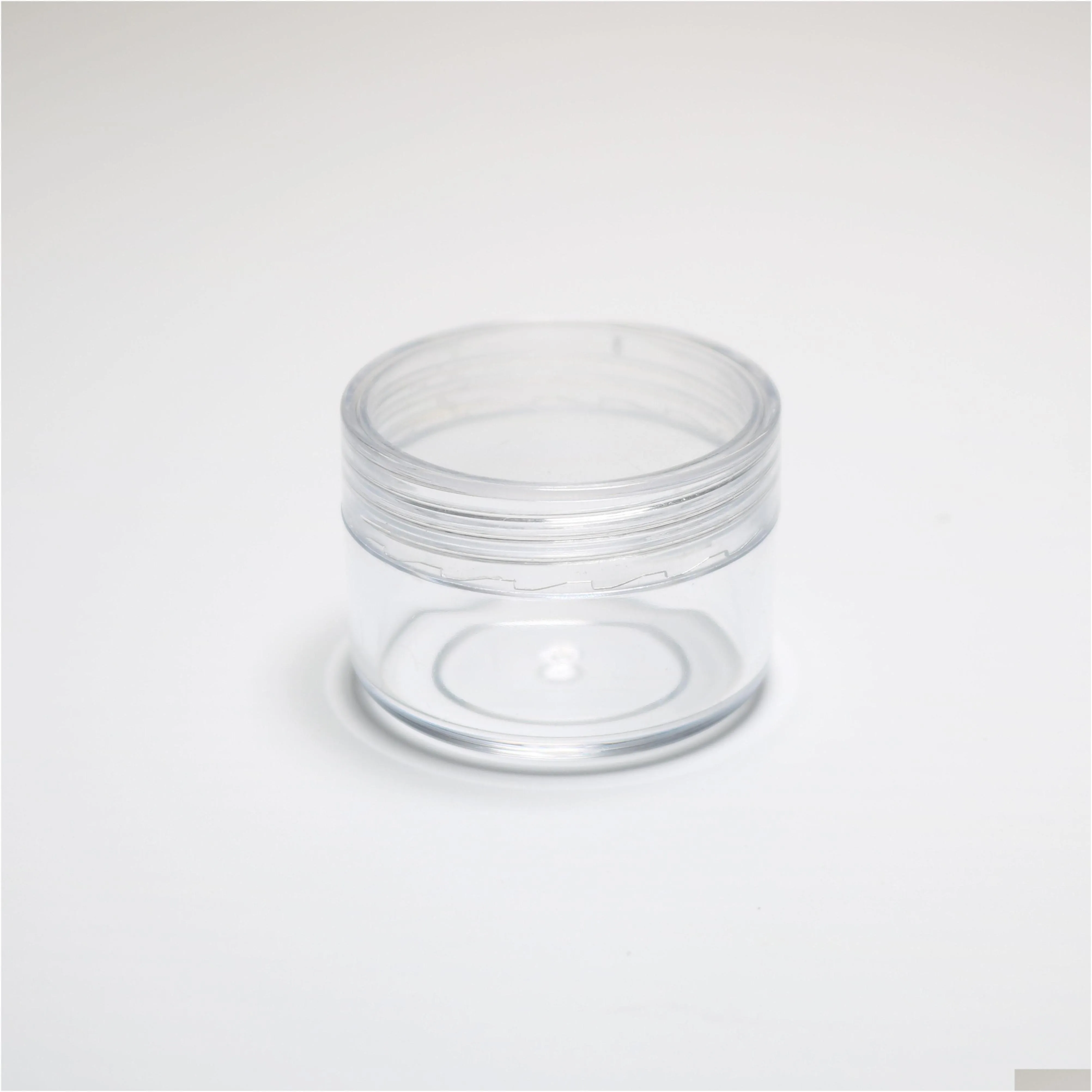 wholesale High-end Jars Cosmetic Sample Empty Container 5ML Plastic Round Pot Screw Cap Lid Small Tiny 5G Bottle for Make Up Eye Shadow Nails 1 3 5 10 20 30