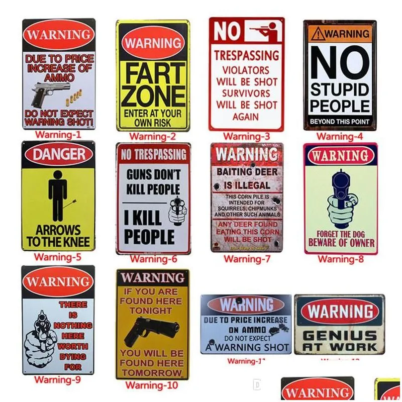 Metal Painting Warning Tin Painting Toilet Kitchen Bathroom Decor Poster Bar Pub Cafe Retro Metal Sign Home Restaurant Vintage Signs B Dhfjg