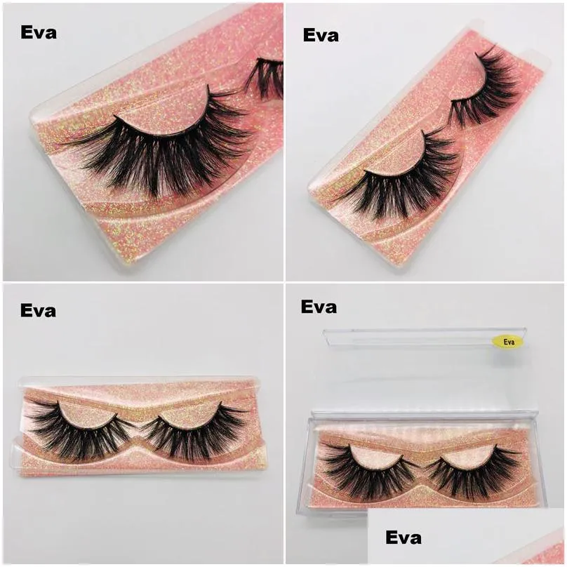 False Eyelashes 1Pair/Lot 3D Mink Hand Made Crisscross Cruelty Dramatic Lashes For Beauty Makeup Drop Delivery Health Eyes Dhkof