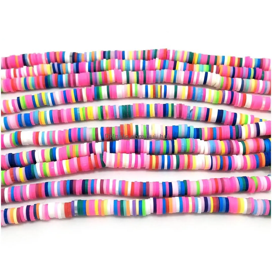 Alloy 10 Strings Clay Spacer Beads 6Mm Diameter Fit Fashion Bracelet And Necklace Diy Drop Delivery Jewelry Loose Dhmad