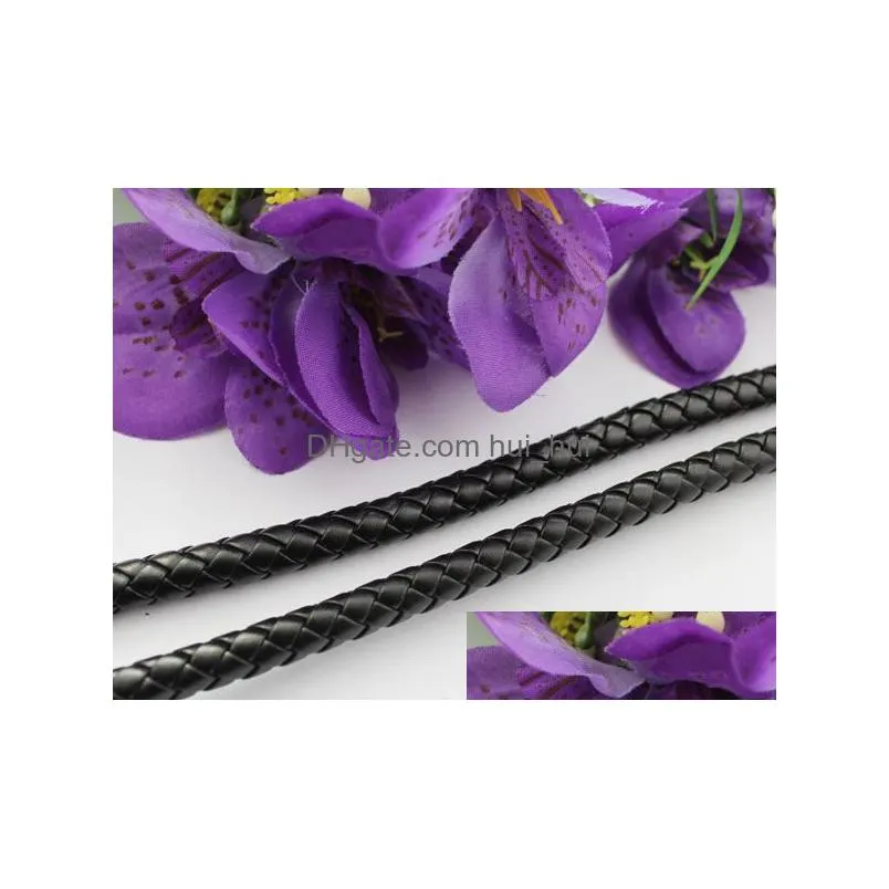 Cord Wire 3 Meters Of 8Mm Black Braided Bolo Leather 225152830 Drop Delivery Jewelry Findings Components Dh3Pg