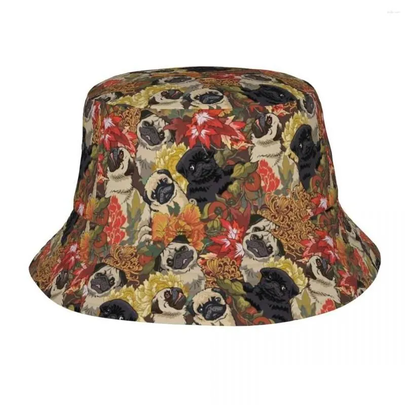 Berets Berets Because Pugs Autumn Camouflage Bucket Hats For Summer Vocation Pug Owner Gifts Flower Floral Sun Cap Trendy Bob Hat Drop Ottrp