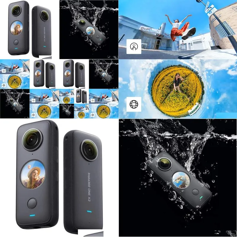 Sports & Action Video Cameras Insta360 One X2 Waterproof Action Camera Stabilization Touch Sn Ai Editing Live Streaming Drop Delivery Otxcf