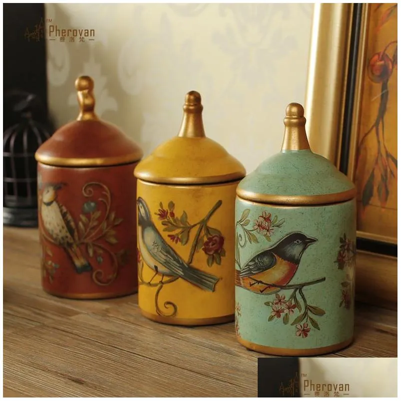 Food Savers Storage Containers Vintage Ceramic Kitchen Canister Jars Bottles Retro Tea Candywl Cl92319 221202 Drop Delivery Home Ga Otxze