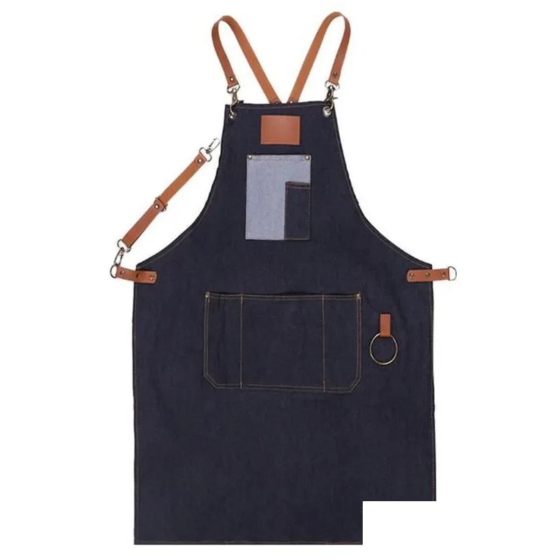 Cutting Cape Salon Hair Cutting Apron Barber Sleeveless Denim Hairdresser Protection Tool Styling Drop Delivery Hair Products Hair Car Otsyo