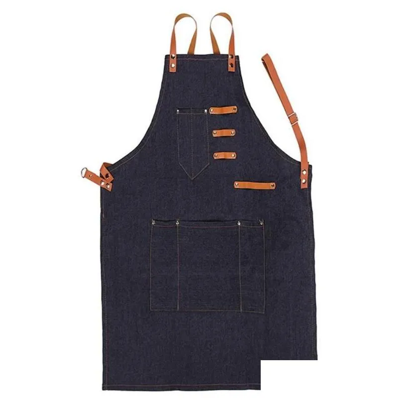 Cutting Cape Salon Hair Cutting Apron Barber Sleeveless Denim Hairdresser Protection Tool Styling Drop Delivery Hair Products Hair Car Otsyo