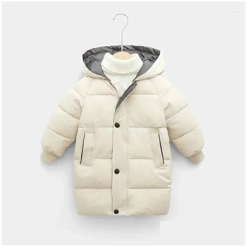 Down Coat Down Coat Childrens Winter Jacket For Baby Boys Girls Cotton-Padded Parka Coats Thicken Warm Long Jackets Overalls Toddler K Otbpk