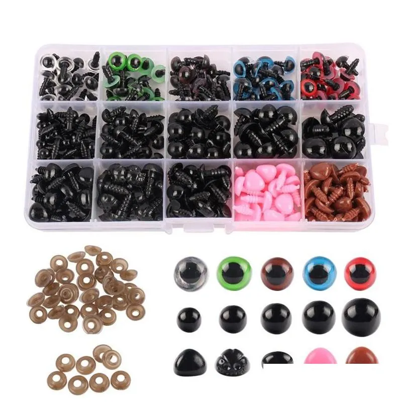 Craft Tools 560Pcs/Set Craft Tools Plastic Safety Eyes And Noses With Washers For Amigurumi Crafts Doll Cloghet Toy Stuffed Animals Dr Dh2Ge
