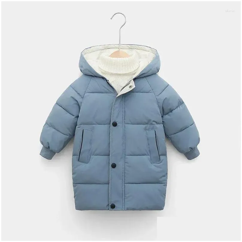 Down Coat Down Coat Childrens Winter Jacket For Baby Boys Girls Cotton-Padded Parka Coats Thicken Warm Long Jackets Overalls Toddler K Otbpk