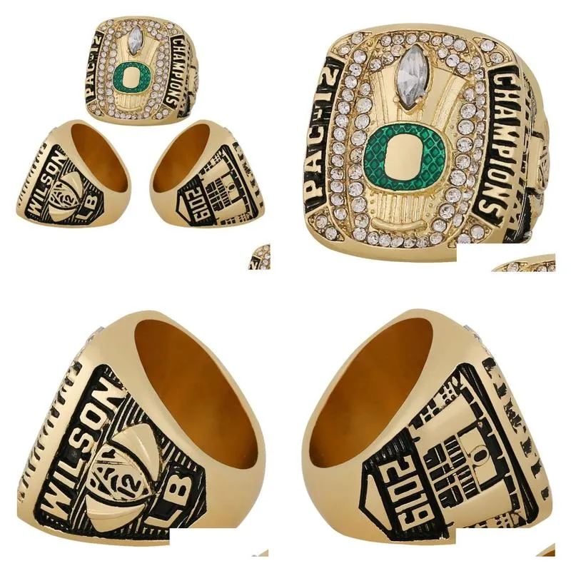 Cluster Rings Fanscollection Oregon Duck Ring Championship Sport Souvenir Fan Promotion Gift Wholesale Drop Delivery Jewelry Dhejg