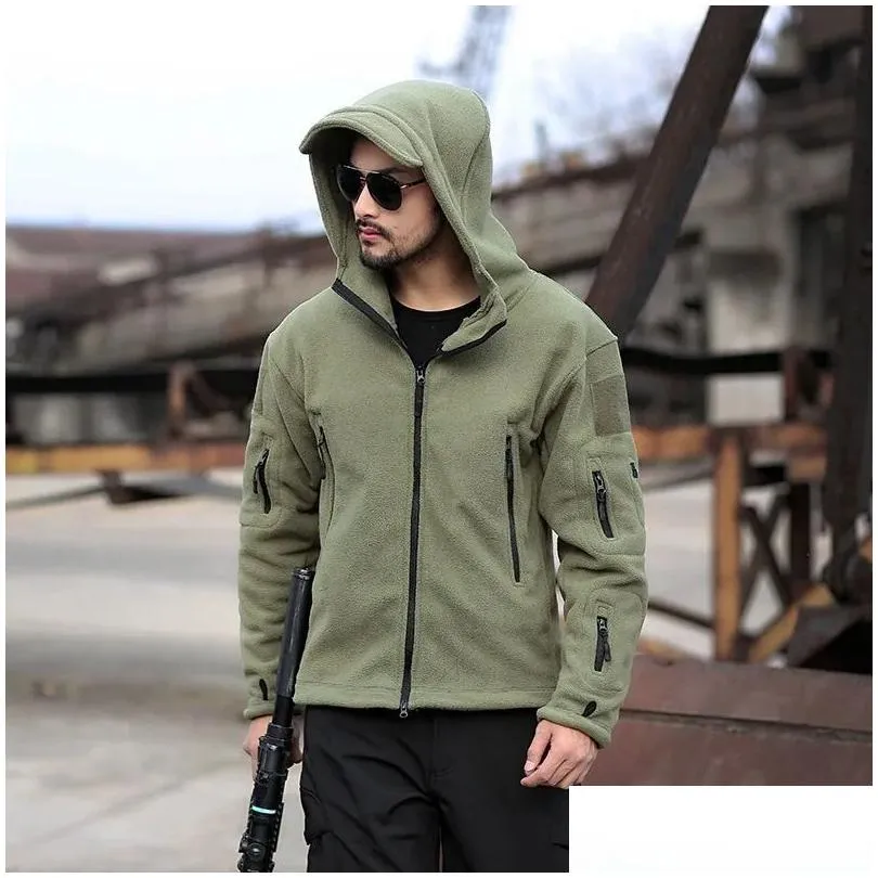 mens jackets winter fleece jacket mens sports tactical jacket combat jacket military fleece outdoor sports hiking polar jacket