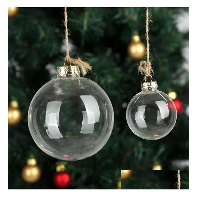 Christmas Decorations Bauble Xmas Decoration 80Mm Clear Glass Wedding Balls Christmas Ornaments Dhf362250830 Drop Delivery Home Garden Otk9O