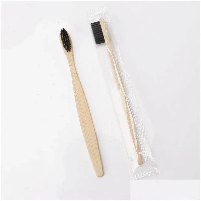 Toothbrush Bamboo Wooden Rainbow Bamboos Toothbrushs Oral Care Soft Bristle Travel Drop Delivery Health Beauty Dhf5Z