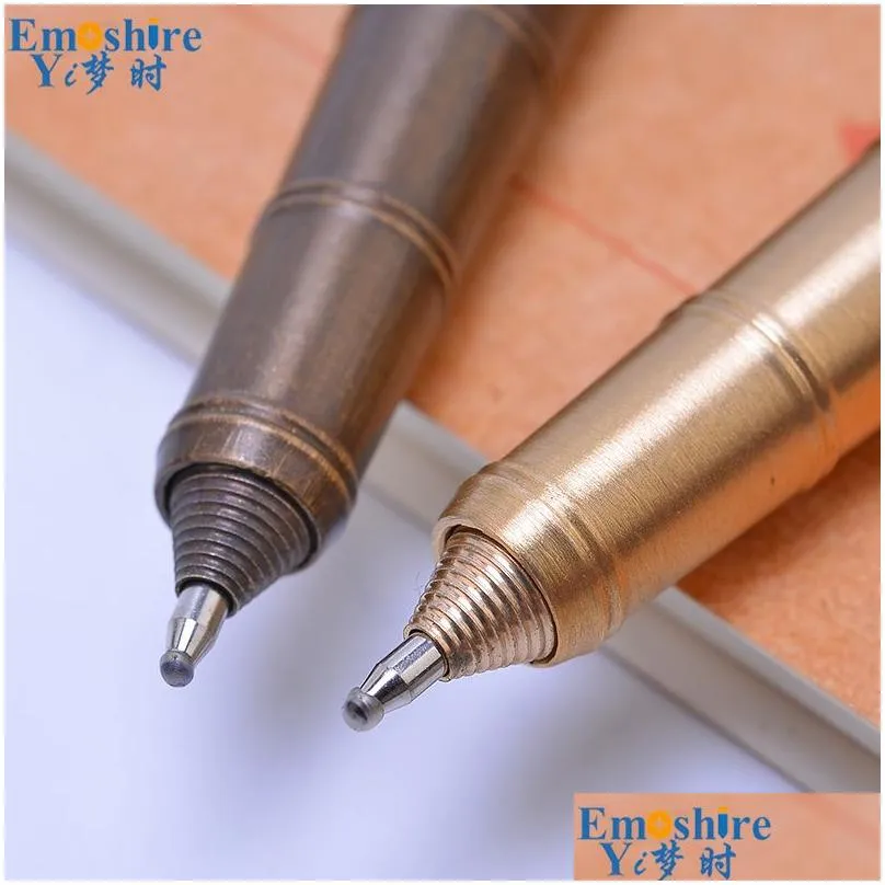 wholesale Ball Pen Metal Ball Pen Ballpoint Pressed Rod Ballpoint Copper Gun Bolt Stationery for School Gifts P515