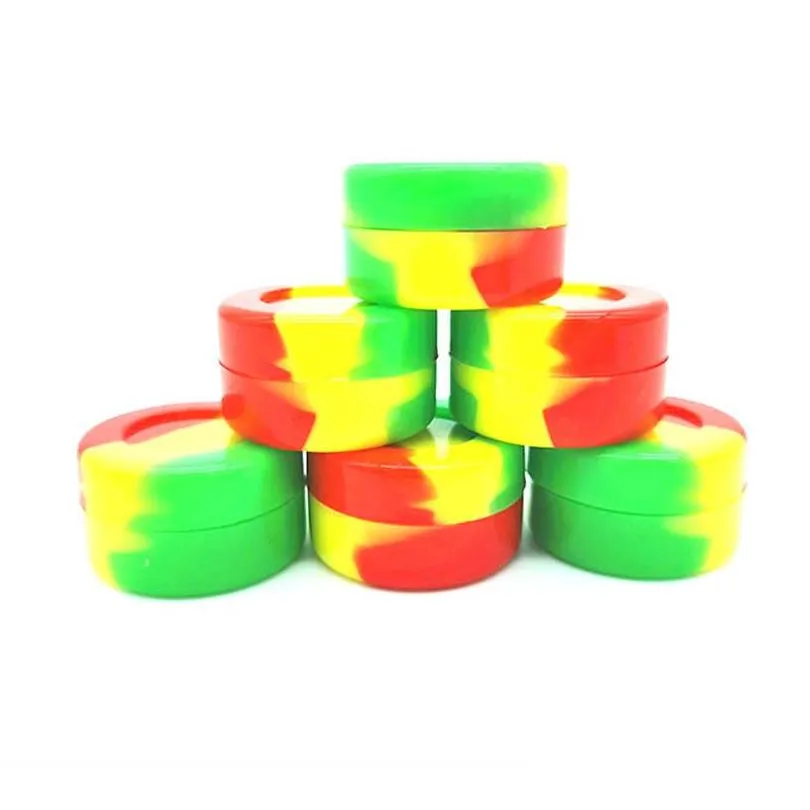 Accessories L 5Ml Wax Containers Food Grade Nonstick Jars Sile Box Smoking Accessories Vaporizer Sil Storage For Slick Butane Oils Dry Otrv6