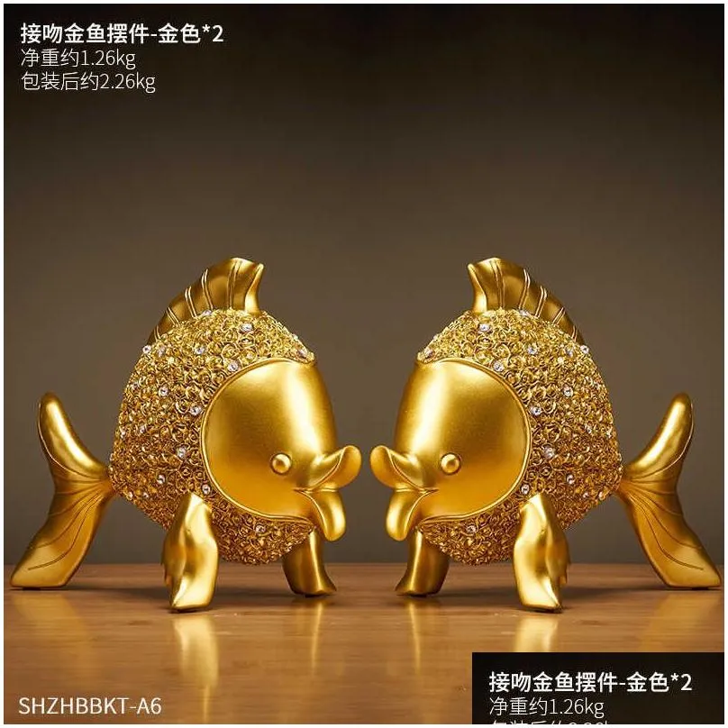 Decorative Objects Figurines Chinese Feng Shui Golden Horse Elephant Statue Decoration Success Home Crafts Lucky Wealth Figurine Of Otqvk