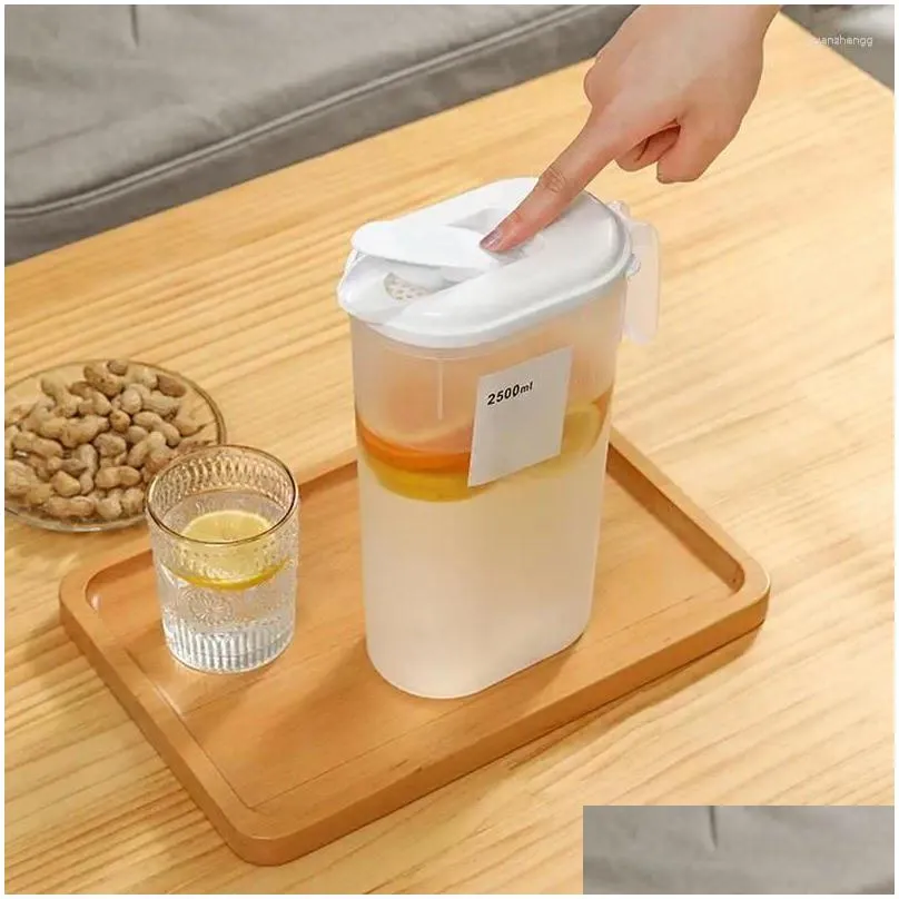 water bottles cold kettle dispenser fridge gallon pitcher with lid container for home lemonade drink