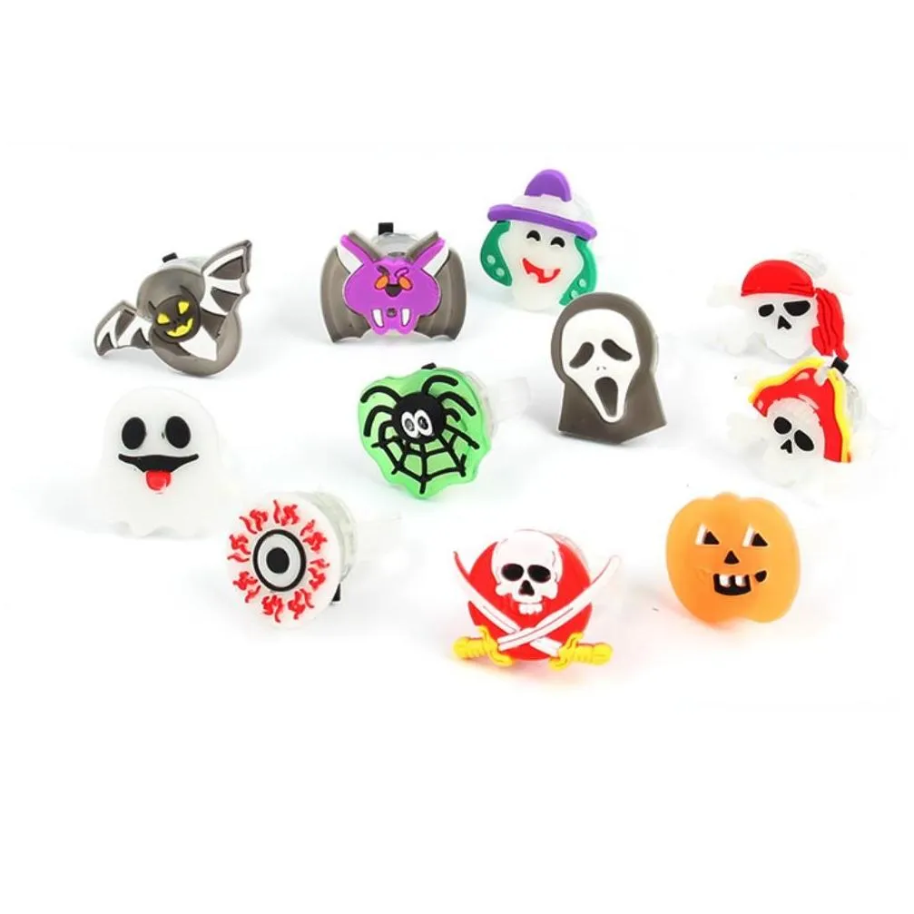 Party Favor Halloween Light Up Ring Treats Favors Flash Led Glow Rings In The Dark Goodie Bag Fillers Drop Delivery Home Garden Fest Dhasg