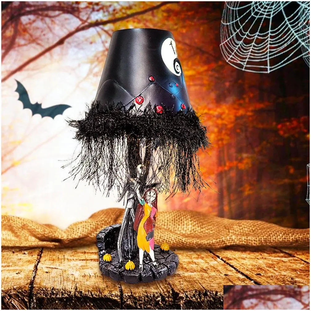 Novelty Items Nightmare Jacks Table Lamp Resin Handmade Model Desktop Decorations Halloween Christmas Home Decore For Living Room Dr Otifs