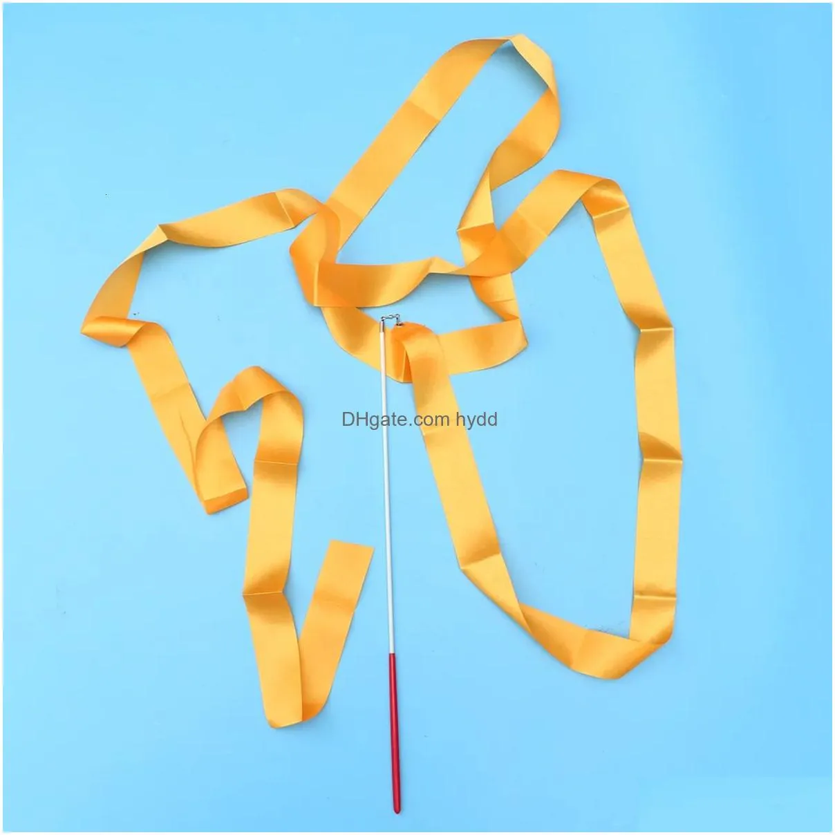 Gymnastic Rings 12 Pcs Dancing Silk Ribbon Toddler Suit Gymnastics Artistic Girl Set Dance Streamer Drop Delivery Sports Outdoors Fi Dh92O