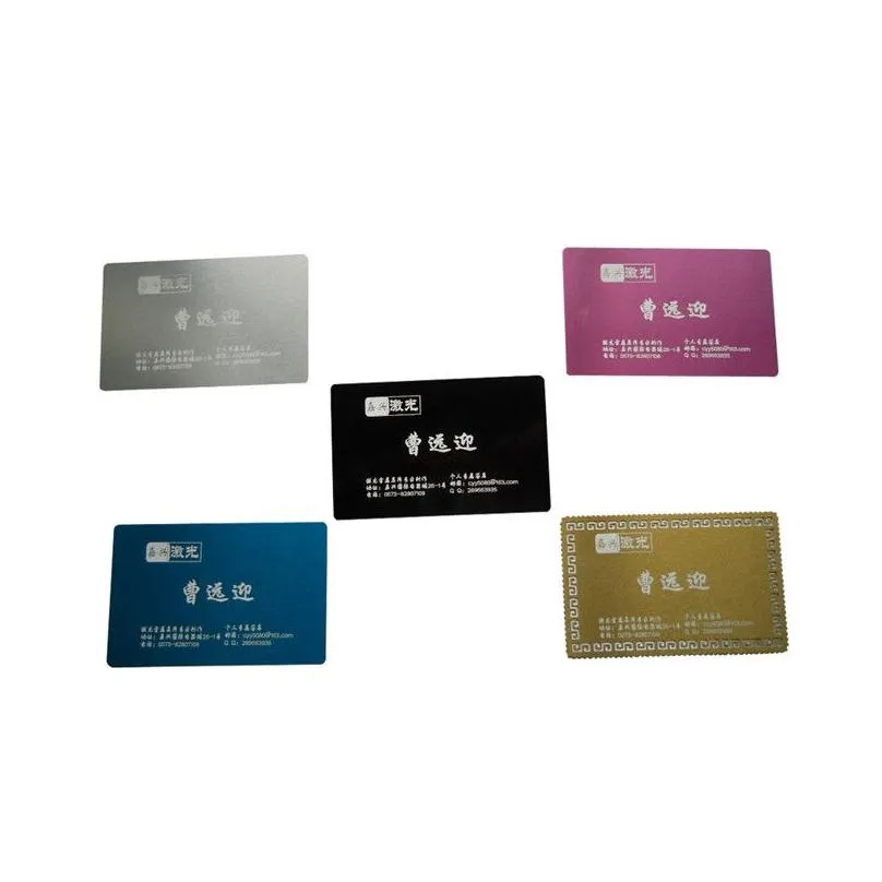 Business Card Files Wholesale Sublimation Metal Cards Heat Transfer Blank Aluminum Plate 3.1X2.1Inch 100Pcs/Set Double Side For Sub Dh1Aa