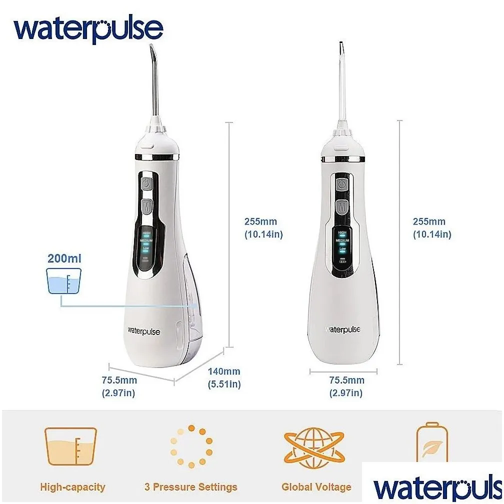 Other Massage Items Oral Waterpse V500 Portable Irrigator Dental Water Flosser Cordless  4 Mode Waterproof For Teeth Cleaner 2211 Dh2S0