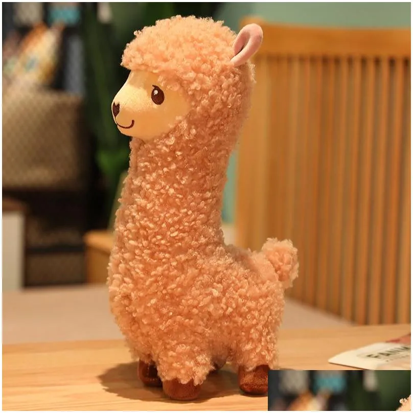 Stuffed Plush Animals 33Cm Cute Alpaca Toy Doll Alpacas Pillow Toys Dolls Drop Delivery Gifts Dhu2E