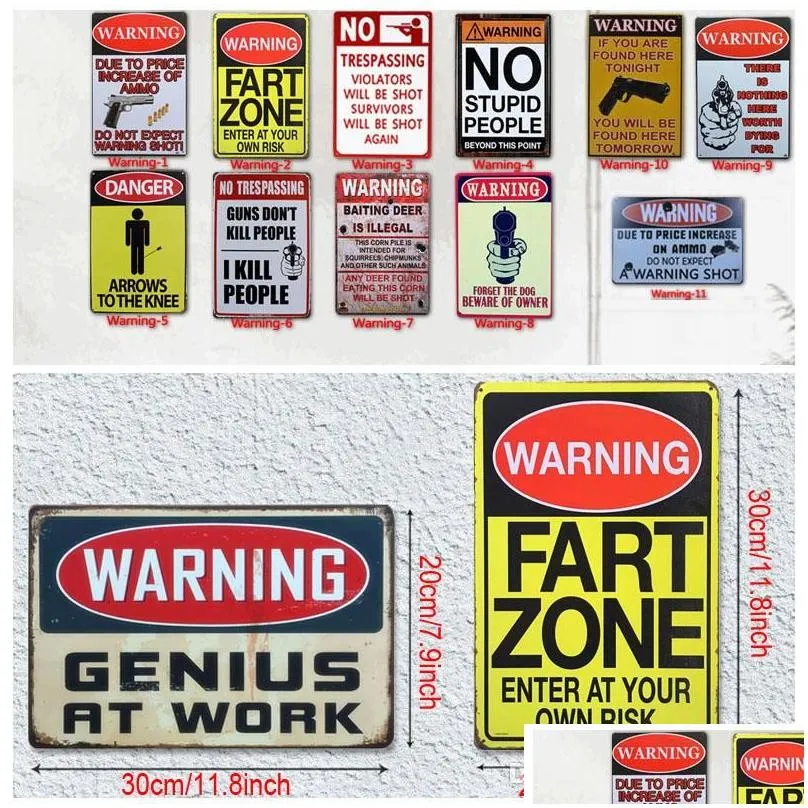 Metal Painting Warning Tin Painting Toilet Kitchen Bathroom Decor Poster Bar Pub Cafe Retro Metal Sign Home Restaurant Vintage Signs B Dhfjg