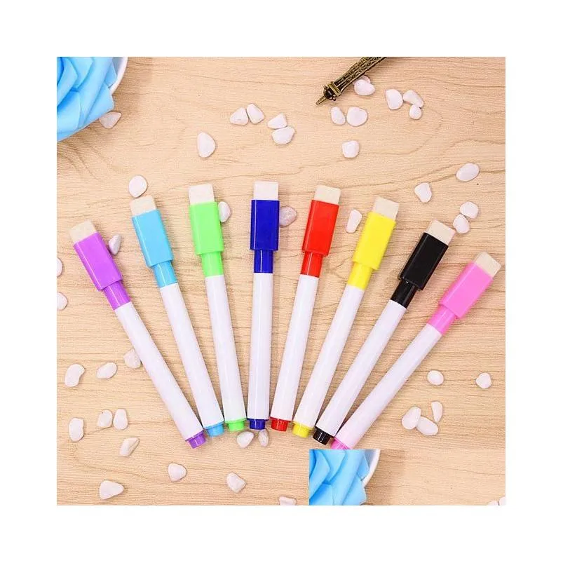 wholesale Magnetic Whiteboard Pen Drawing and Recording Magnet Erasable Dry White Board Markers For Office School Supplies DLH379