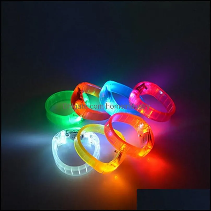 luminous led bracelet sound controlled light up bracelet activated glow flash bangle for festival party concert bar vt0108