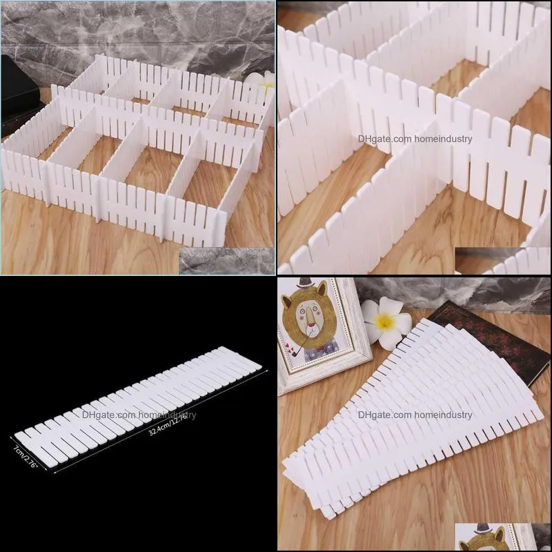 8pcs adjustable clapboard drawer divider partition storage organiser wardrobe closet separator for underwear socks belt