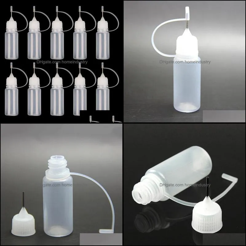 packing bottles 10pcs 10ml pe glue applicator needle squeeze bottle for paper quilling diy scrapbooking crafts sswell