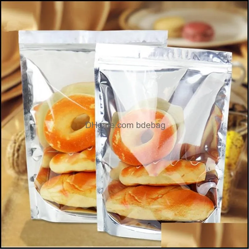 8x13cm gold plastic bags resealable matte/clear dried food candy smell proof storage zipper bag with hang hole 100pcs/lot 1316 v2