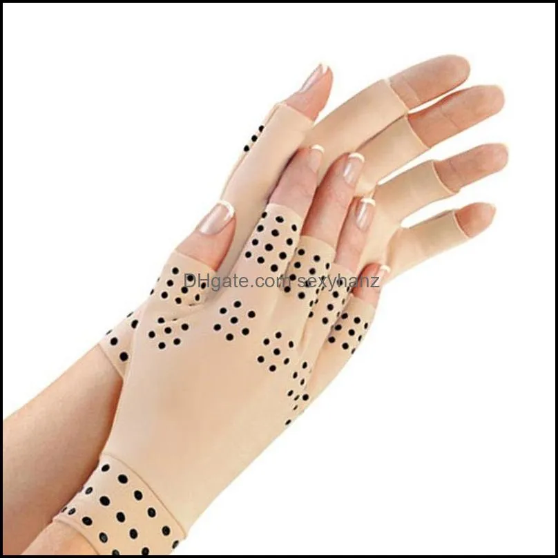 magnetic therapy arthritis glove fingerless gloves pain relief heal joints braces supports health care tools