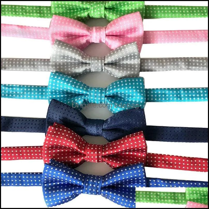 children`s bow tie pet dog idea bowknot wave point collar isignina children ties child jewelry yarn dyed polyester 2 5py b2