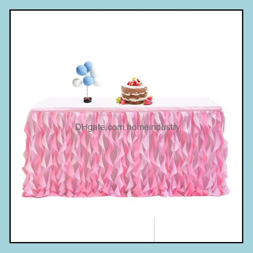 table skirt wedding tutu tables decoration wedding party table textile rag table skirts rectangle round tablecloths accessories