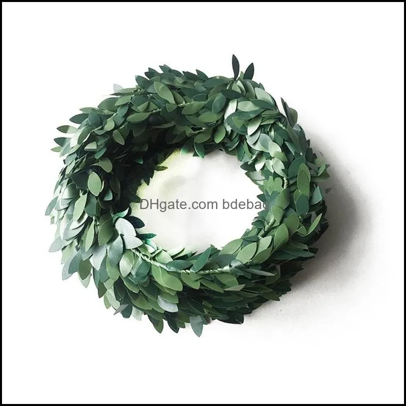 diy material garlands festival dining room decoration green leaves home decor plastic iron wire rattans hot selling 2 7ql l1