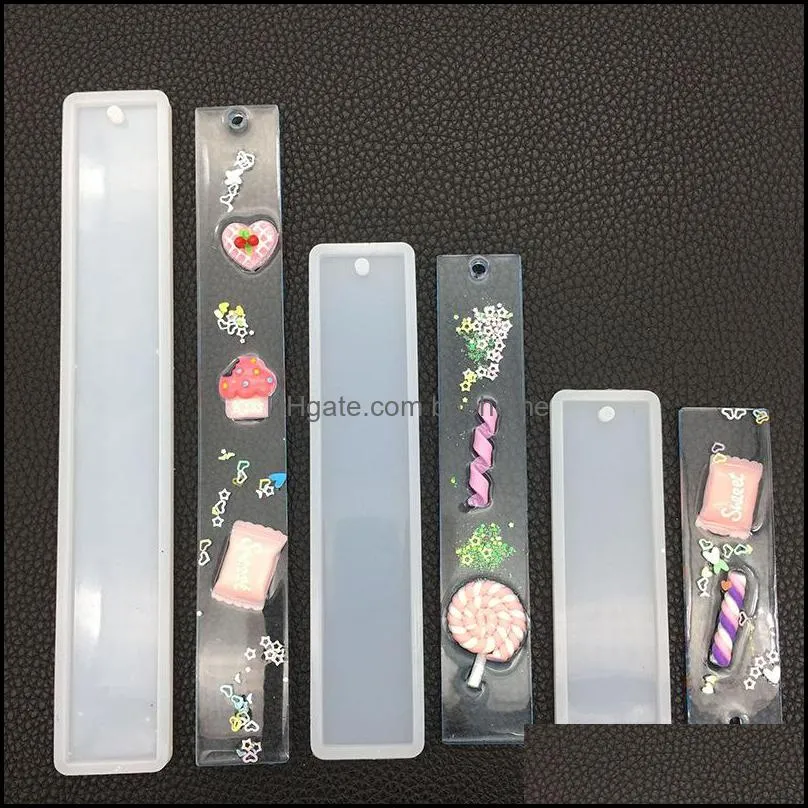 rectangle silicone bookmark mold diy handmade bookmarks mould making epoxy resin jewelry mold tools craft supplies 3 size 1964 t2