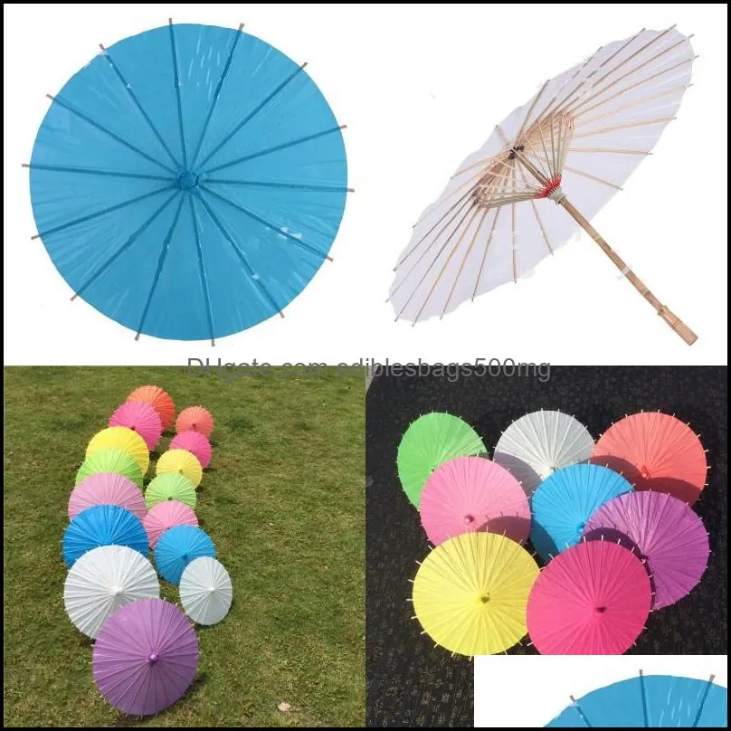 cheapest!!! chinese japanesepaper parasol paper umbrella for wedding bridesmaids party favors summer sun shade kid size 128 g2